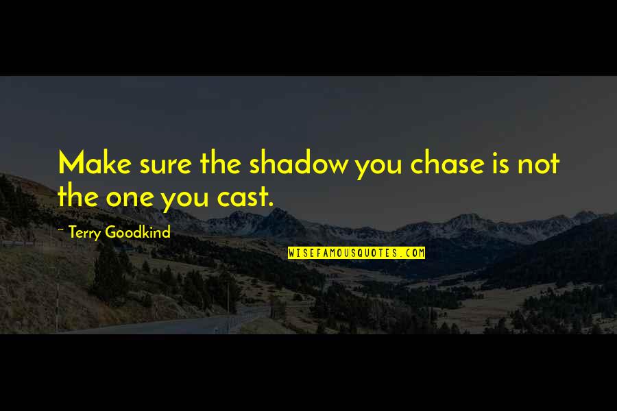 A Guy Hurting Your Best Friend Quotes By Terry Goodkind: Make sure the shadow you chase is not