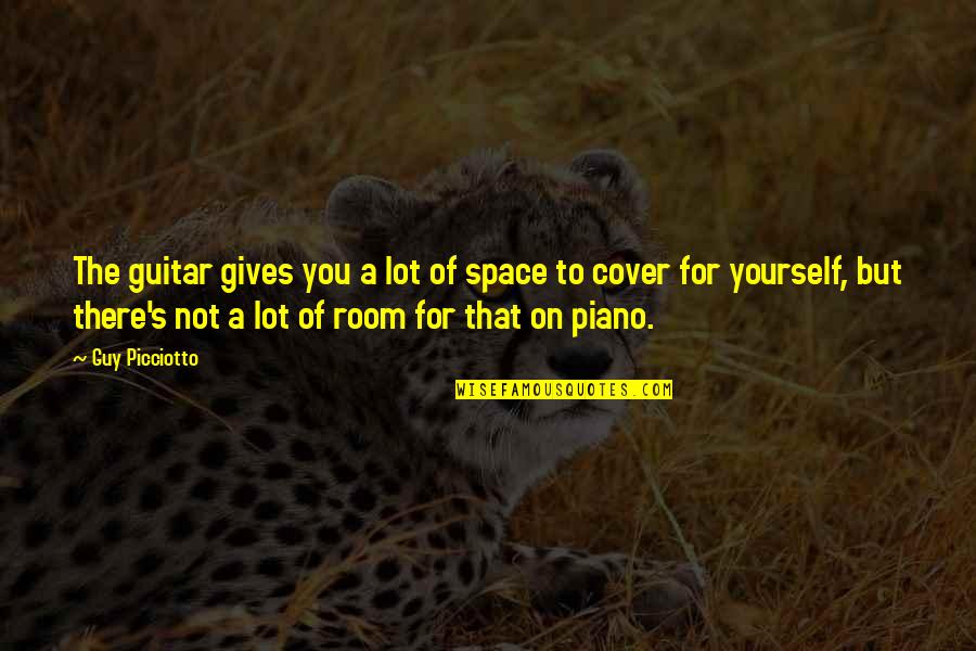 A Guy That Quotes By Guy Picciotto: The guitar gives you a lot of space