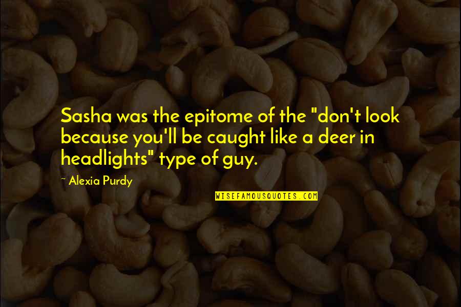 A Guy You Like Quotes By Alexia Purdy: Sasha was the epitome of the "don't look