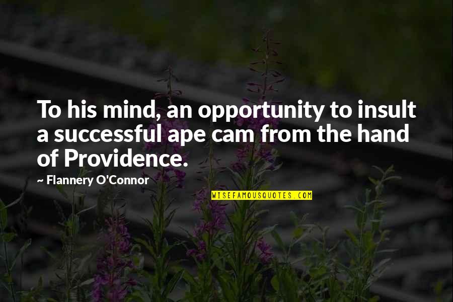 A Hand Quotes By Flannery O'Connor: To his mind, an opportunity to insult a