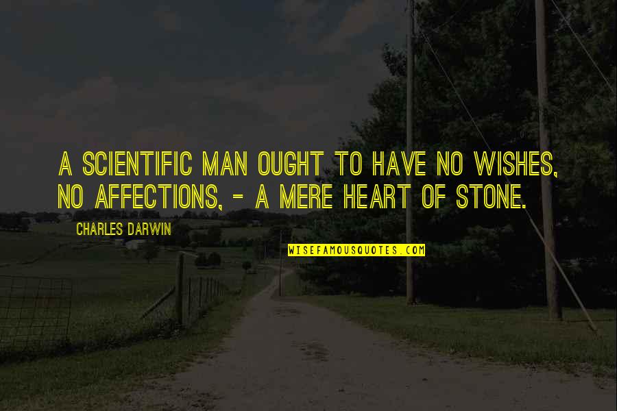 A Heart Quotes By Charles Darwin: A scientific man ought to have no wishes,