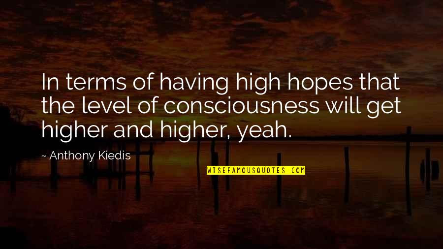 A Higher Consciousness Quotes By Anthony Kiedis: In terms of having high hopes that the