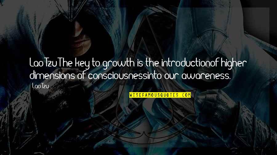 A Higher Consciousness Quotes By Lao-Tzu: Lao Tzu The key to growth is the