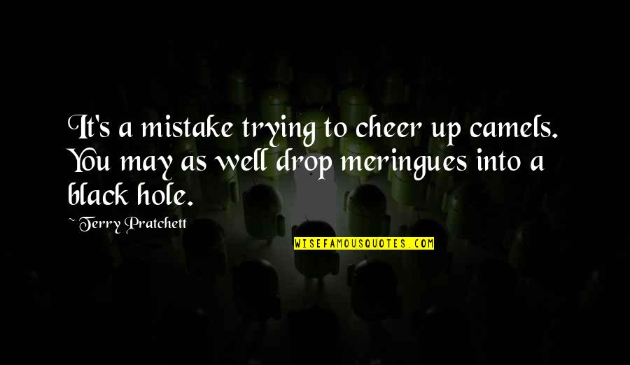 A Hole Quotes By Terry Pratchett: It's a mistake trying to cheer up camels.