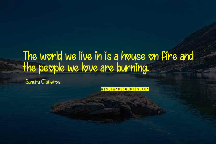 A House On Fire Quotes By Sandra Cisneros: The world we live in is a house