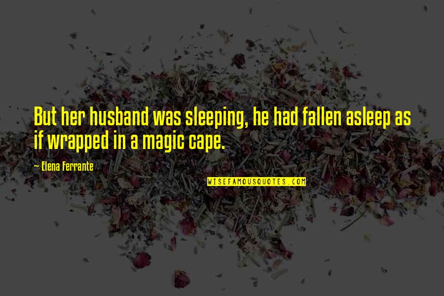 A Husband Quotes By Elena Ferrante: But her husband was sleeping, he had fallen