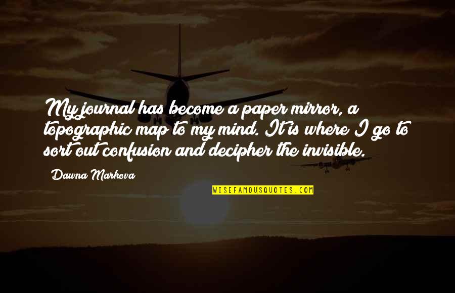 A Journal Quotes By Dawna Markova: My journal has become a paper mirror, a