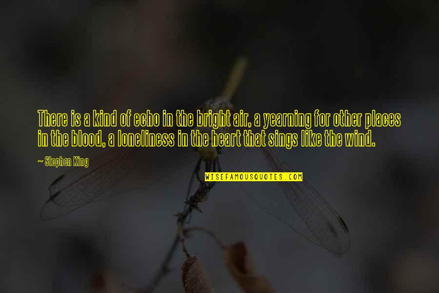A Kind Heart Quotes By Stephen King: There is a kind of echo in the A Kind Heart Quotes By Stephen King: There is a kind of echo in the