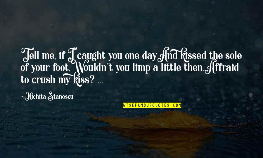A Kiss A Day Quotes By Nichita Stanescu: Tell me, if I caught you one dayAnd