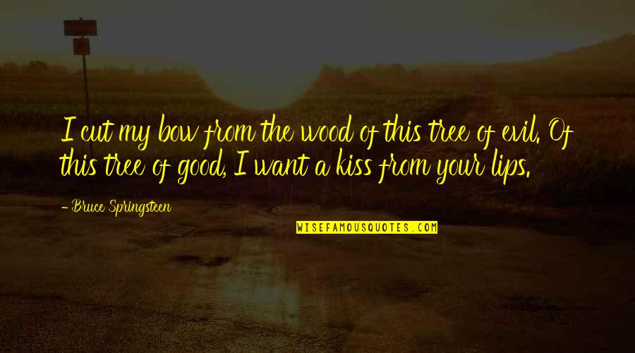 A Kiss Lips Quotes By Bruce Springsteen: I cut my bow from the wood of