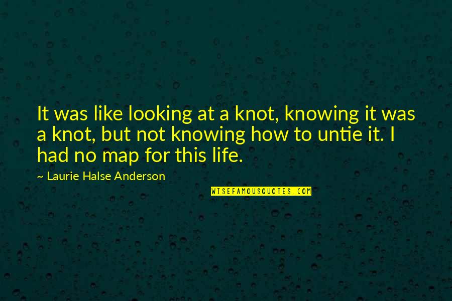 A Knot Quotes By Laurie Halse Anderson: It was like looking at a knot, knowing