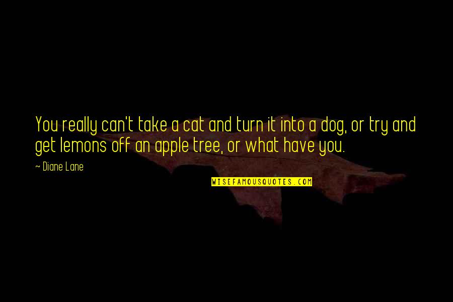 A Lemons Quotes By Diane Lane: You really can't take a cat and turn A Lemons Quotes By Diane Lane: You really can't take a cat and turn