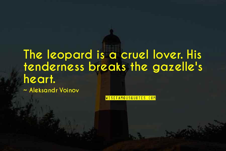 A Leopard Quotes By Aleksandr Voinov: The leopard is a cruel lover. His tenderness