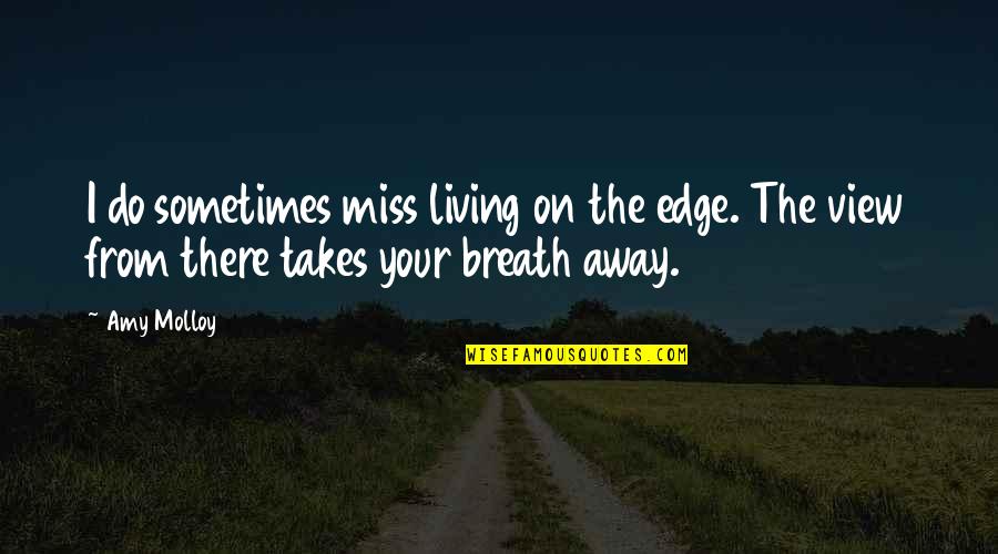 A Life Less Ordinary Quotes By Amy Molloy: I do sometimes miss living on the edge.