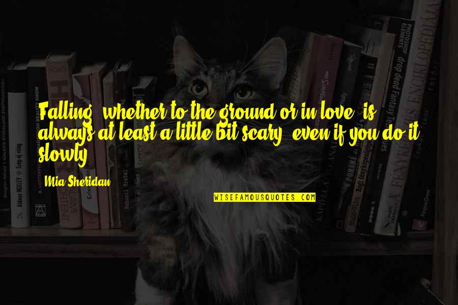 A Little Bit Of Love Quotes By Mia Sheridan: Falling, whether to the ground or in love,