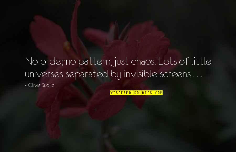 A Little Chaos Best Quotes By Olivia Sudjic: No order, no pattern, just chaos. Lots of
