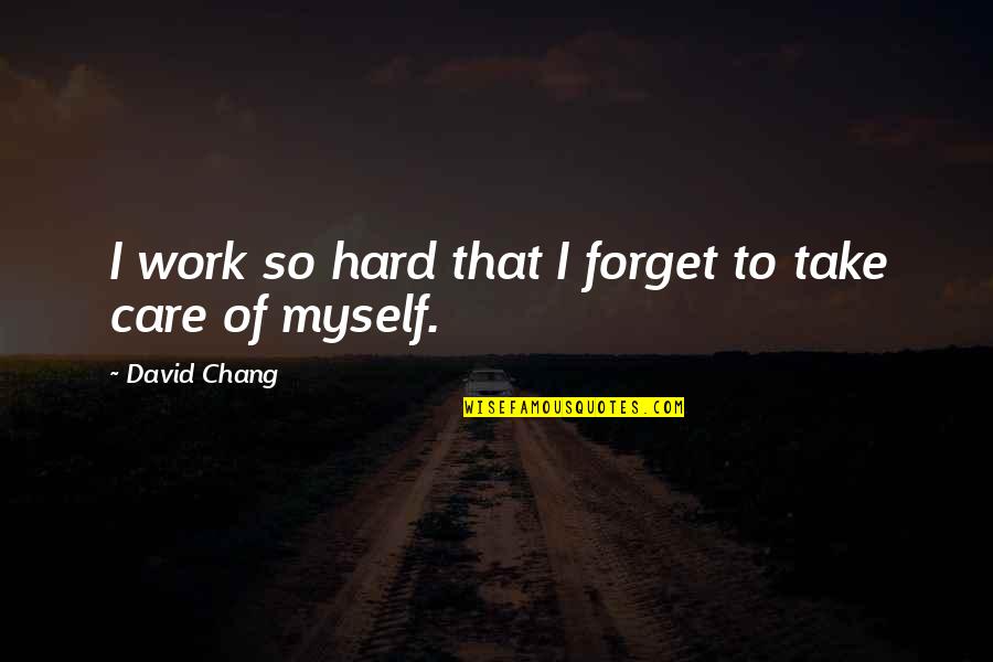 A Little Girl Passing Away Quotes By David Chang: I work so hard that I forget to