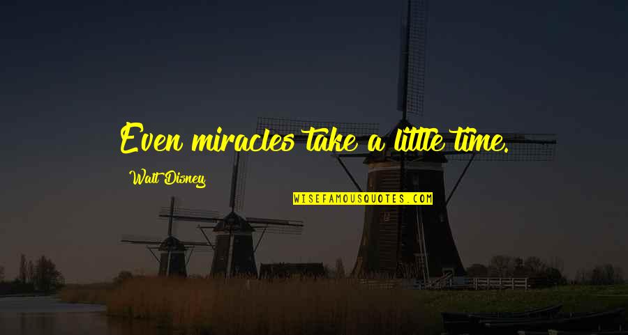 A Little Princess Quotes By Walt Disney: Even miracles take a little time.