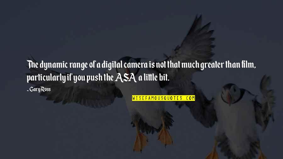A Little Push Quotes By Gary Ross: The dynamic range of a digital camera is