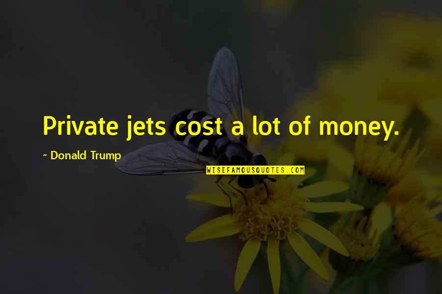 A Lot Of Money Quotes By Donald Trump: Private jets cost a lot of money.