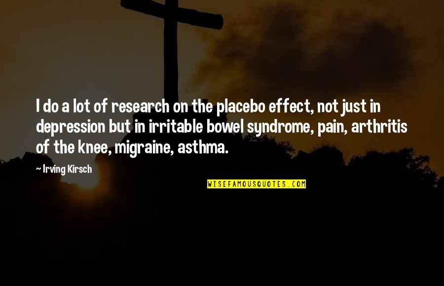 A Lot Of Pain Quotes By Irving Kirsch: I do a lot of research on the