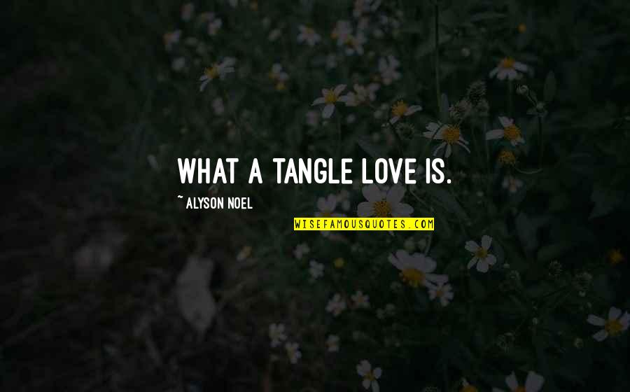 A Love Triangle Quotes By Alyson Noel: What a tangle love is.