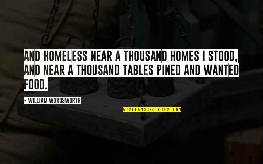 A.m. Homes Quotes By William Wordsworth: And homeless near a thousand homes I stood,