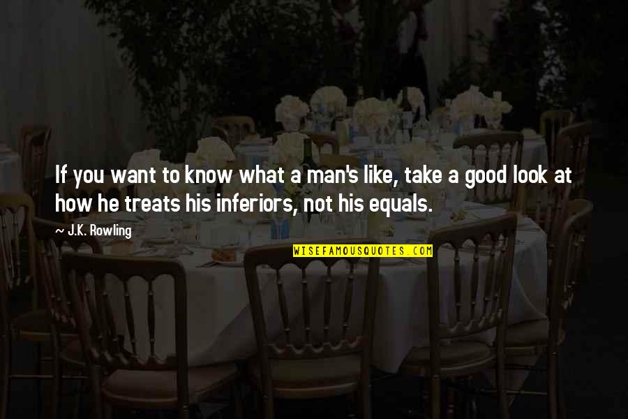 A Man You Like Quotes By J.K. Rowling: If you want to know what a man's