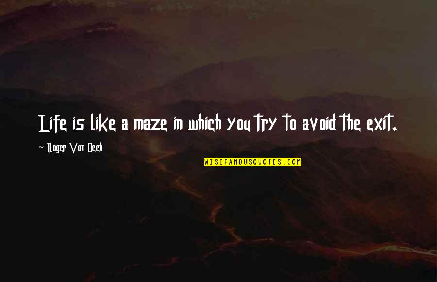 A Maze Quotes By Roger Von Oech: Life is like a maze in which you