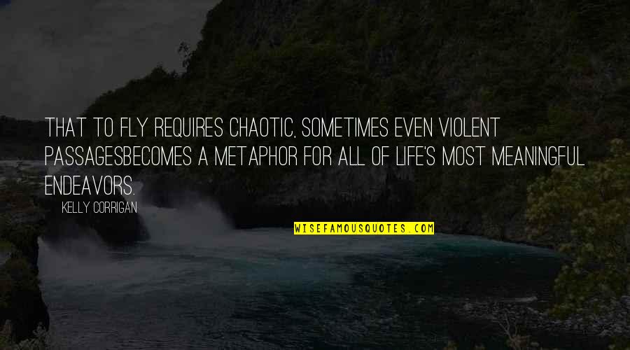 A Meaningful Life Quotes By Kelly Corrigan: That to fly requires chaotic, sometimes even violent