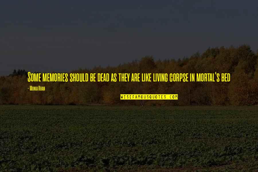 A Memory Quote Quotes By Munia Khan: Some memories should be dead as they are