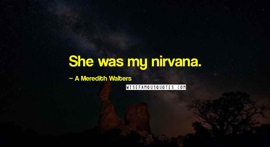 A Meredith Walters quotes: She was my nirvana.