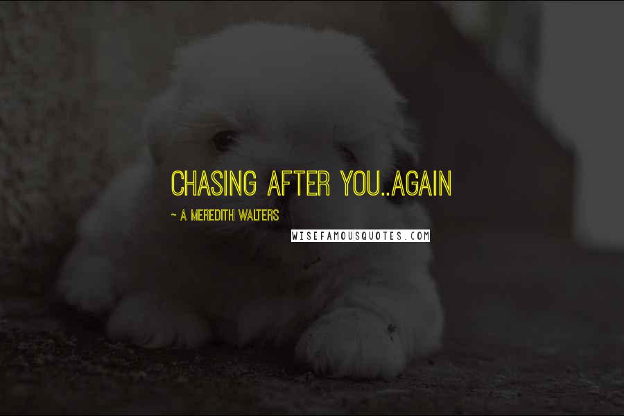 A Meredith Walters quotes: Chasing after you..again