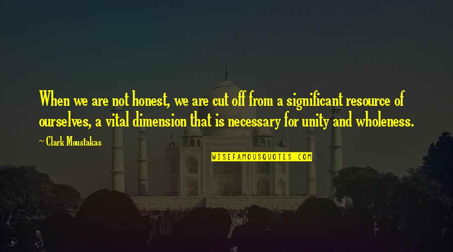 A Midsummer Night's Dream Act 4 Quotes By Clark Moustakas: When we are not honest, we are cut