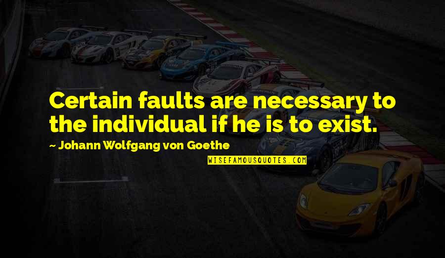 A Million Little Pieces Leonard Quotes By Johann Wolfgang Von Goethe: Certain faults are necessary to the individual if