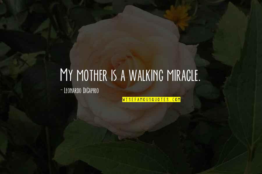 A Mothers Day Quotes By Leonardo DiCaprio: My mother is a walking miracle.