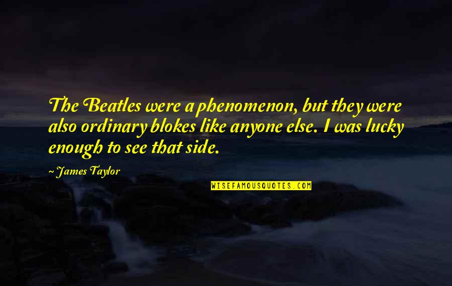 A Mum Quote Quotes By James Taylor: The Beatles were a phenomenon, but they were A Mum Quote Quotes By James Taylor: The Beatles were a phenomenon, but they were