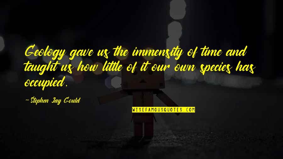 A Natural History Quotes By Stephen Jay Gould: Geology gave us the immensity of time and