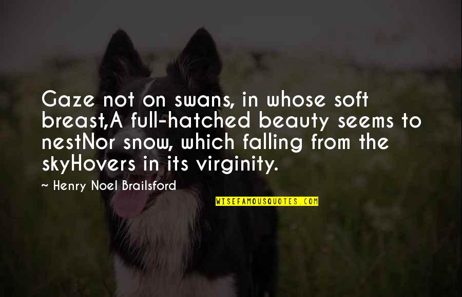 A Nest Quotes By Henry Noel Brailsford: Gaze not on swans, in whose soft breast,A