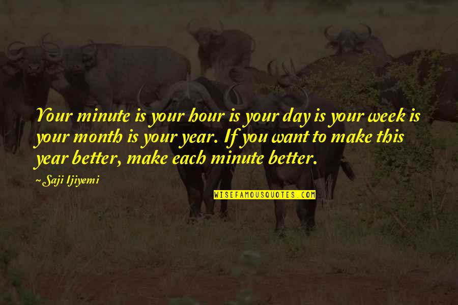 A New Day New Week Quotes By Saji Ijiyemi: Your minute is your hour is your day