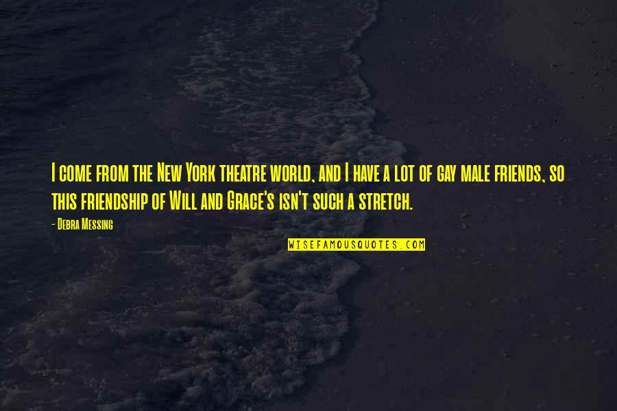 A New Friendship Quotes By Debra Messing: I come from the New York theatre world,
