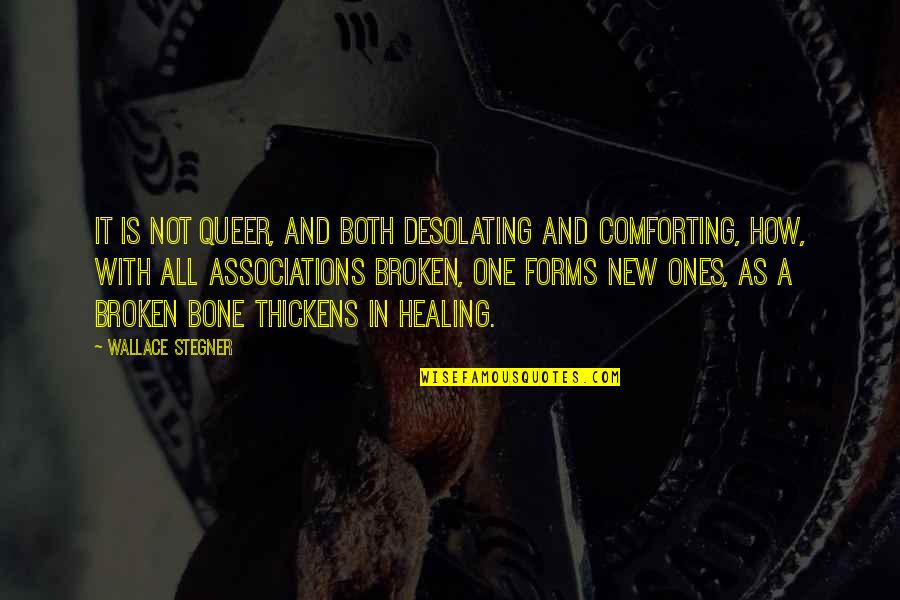 A New Friendship Quotes By Wallace Stegner: It is not queer, and both desolating and A New Friendship Quotes By Wallace Stegner: It is not queer, and both desolating and