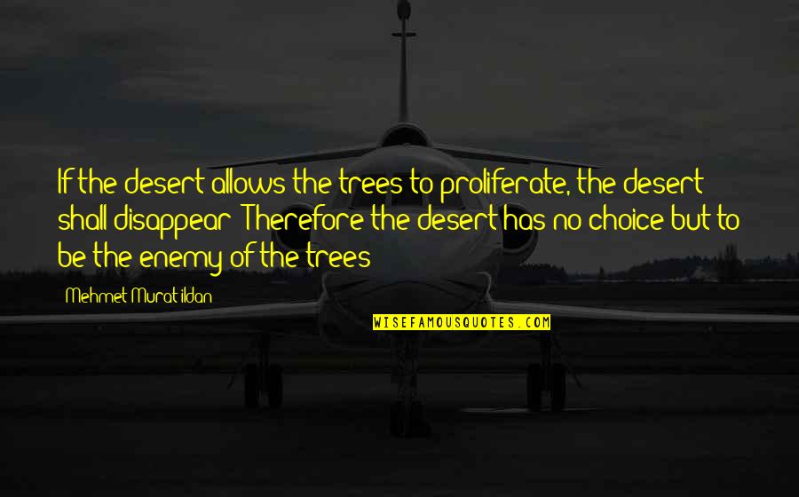 A New Grandma Quotes By Mehmet Murat Ildan: If the desert allows the trees to proliferate,