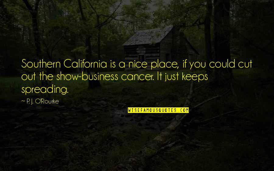 A Nice Place Quotes By P. J. O'Rourke: Southern California is a nice place, if you