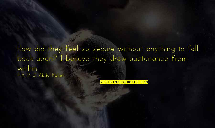 A P J Kalam Quotes By A. P. J. Abdul Kalam: How did they feel so secure without anything