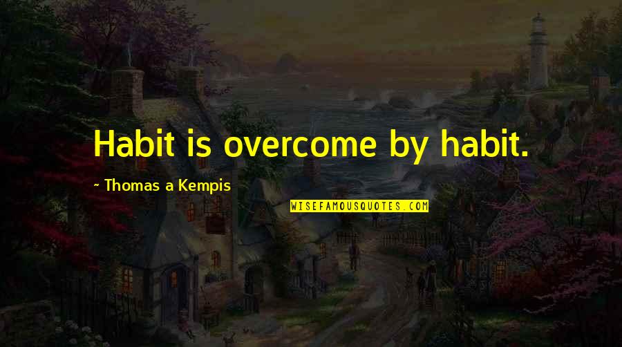 A Perfect Stranger Quotes By Thomas A Kempis: Habit is overcome by habit.