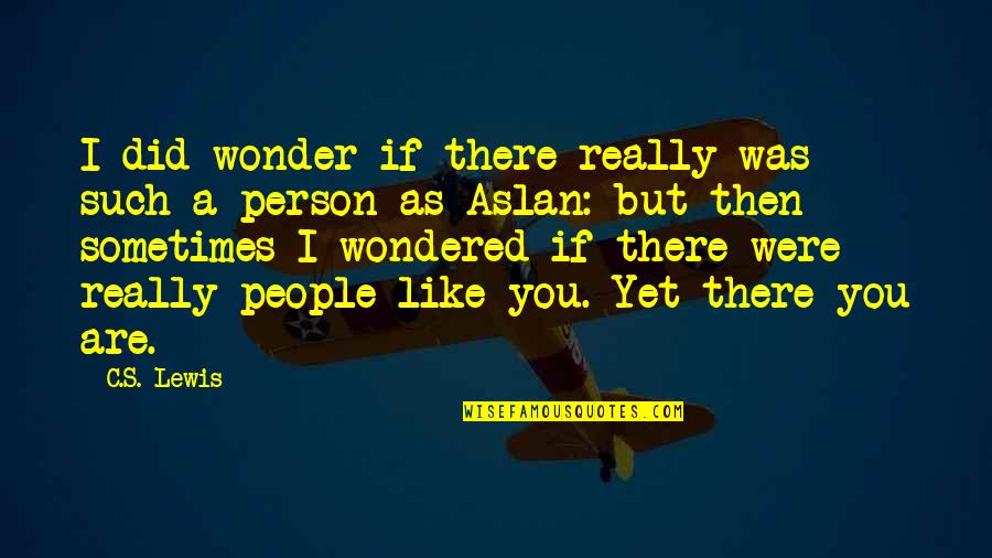 A Person You Really Like Quotes By C.S. Lewis: I did wonder if there really was such