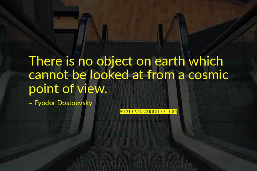 A Point Of View Quotes By Fyodor Dostoevsky: There is no object on earth which cannot