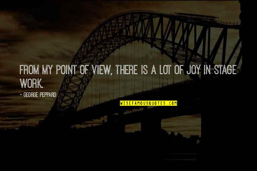 A Point Of View Quotes By George Peppard: From my point of view, there is a