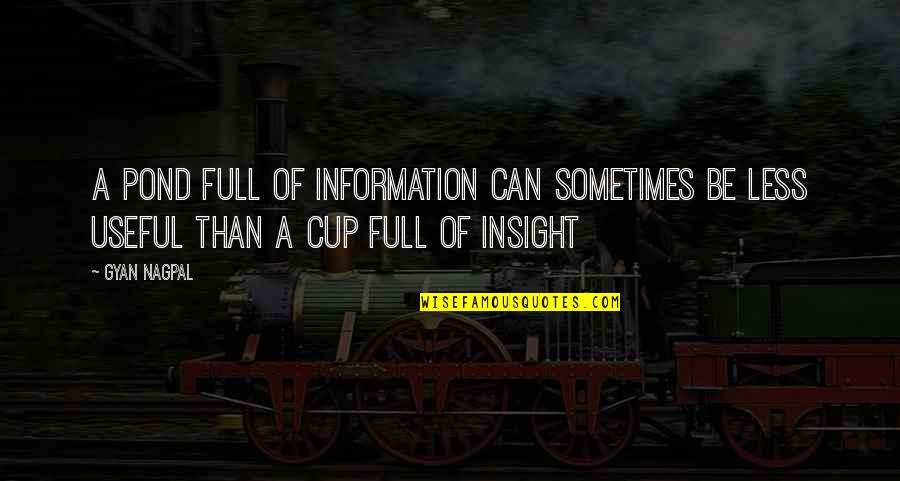 A Pond Quotes By Gyan Nagpal: A pond full of information can sometimes be